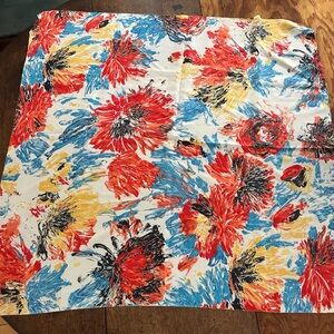 Vibrant Abstract Floral Silk Scarf - Multi Color